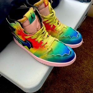 J Balvin x Air Jordan 1 Retro OG High 'Colores Y Vibras Mens; Size 9 1/2;